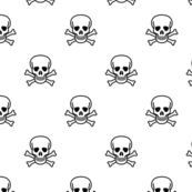 Skull and Cross Bones - Black