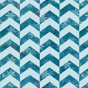 Chevron Snowflake Cheater Quilt