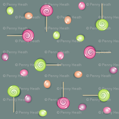 Scattered Sweets on Slate