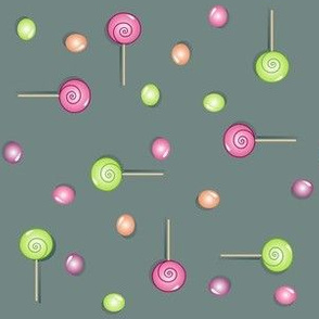 Scattered Sweets on Slate