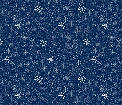 Snowflakes fabric by alexsan on Spoonflower - custom fabric