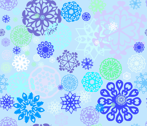 Snow storm fabric by annekul on Spoonflower - custom fabric