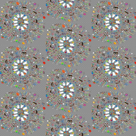 Cookies Diving into Their Milk! fabric by amy_g on Spoonflower - custom fabric