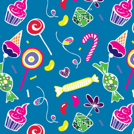Sweet candy fabric by leska_hamaty_design on Spoonflower - custom fabric
