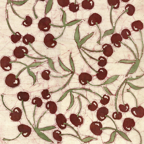 sweet cherries fabric by hooeybatiks on Spoonflower - custom fabric