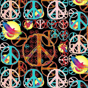 peace and people power on black