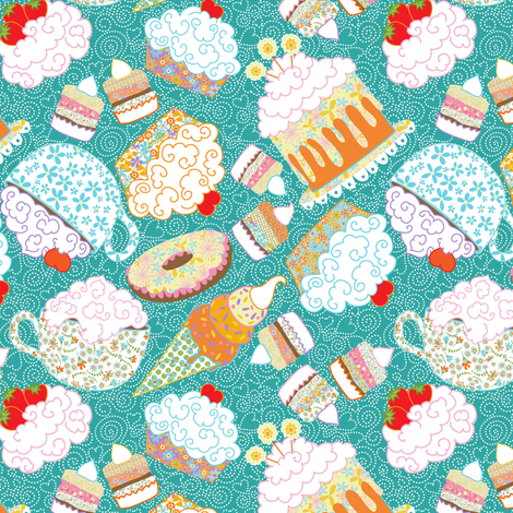 I can't live without my sweetie! fabric by vo_aka_virginiao on Spoonflower - custom fabric
