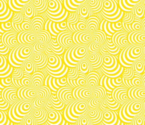 Psychedelic Zebra Yellow fabric by glanoramay on Spoonflower - custom fabric