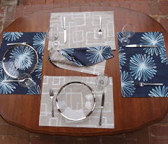 Five Reversible Placemats - Japanese Brush