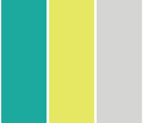 wide stripes yellow and turquoise fabric by ravynka on Spoonflower - custom fabric