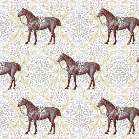 William Morris' Horse fabric by ragan on Spoonflower - custom fabric