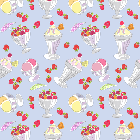strawberry_sundae fabric by valley_designs on Spoonflower - custom fabric