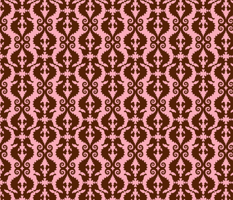 Seahorse Half-drop: Sugar & Spice fabric by nadiahassan on Spoonflower - custom fabric
