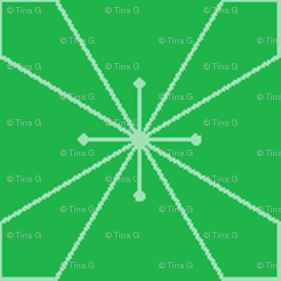 graphic snowflakes green small