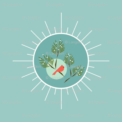 Seafoam snowflake winter bird