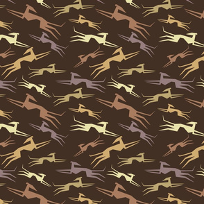 Sighthounds in brown