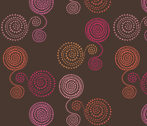 arrowheadsonsilkthreadpinkorange fabric by creative_cat on Spoonflower - custom fabric