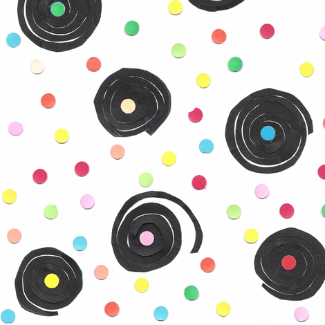  liquorice and confetti fabric by mariao on Spoonflower - custom fabric