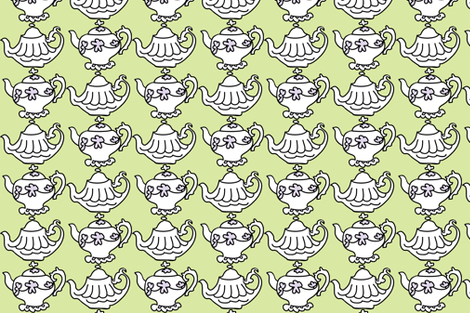 Teapots for Teatime Sweets (lime & lavender)