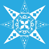 Nativity Snowflake blue