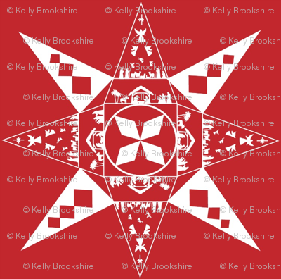 Nativity Snowflake red
