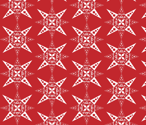 Nativity Snowflake red fabric by kfrogb on Spoonflower - custom fabric