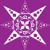 nativity snowflake purple