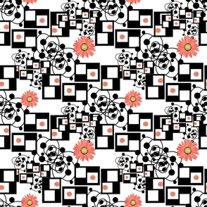 gerberas black and white