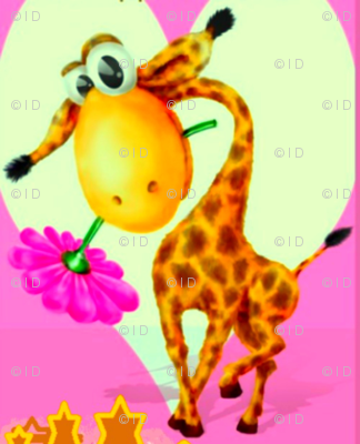 giraffe and flower
