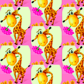 giraffe and flower