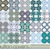 Snowy Button Covers