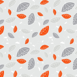 Modern Flowers on Grey