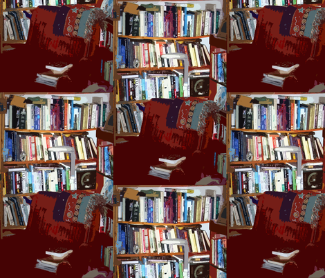 A cozy chair and books, books, books