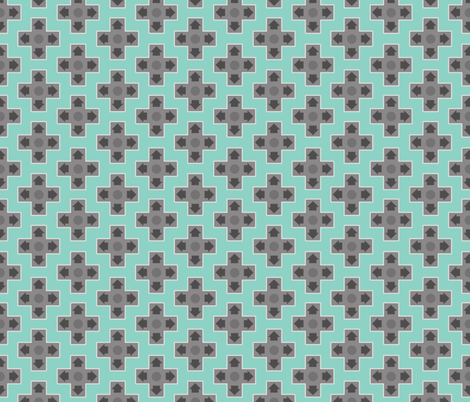 D-Pads in Teal fabric by ilikemeat on Spoonflower - custom fabric