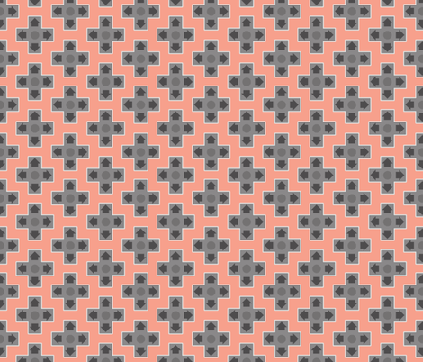 D-Pads in Coral fabric by ilikemeat on Spoonflower - custom fabric