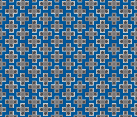 D-Pads in Blue fabric by ilikemeat on Spoonflower - custom fabric
