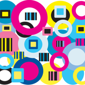 Circles & stripes pattern