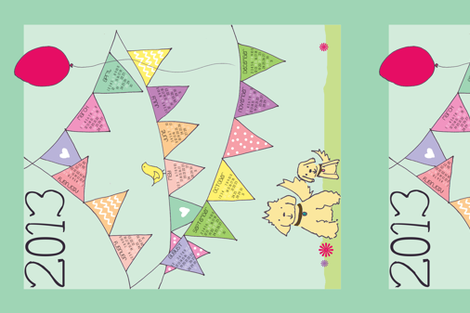 LOVE DOVE Tea Towel 2013 fabric by lovedove on Spoonflower - custom fabric