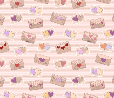 Love letters fabric by stewsha on Spoonflower - custom fabric