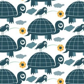 Bird, Flower and Tortoise