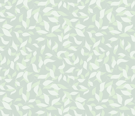 Light green leaves fabric by stewsha on Spoonflower - custom fabric