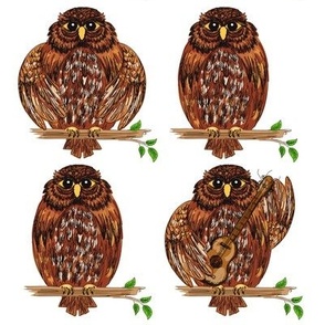 Cute Cartoon Owl Decals. 