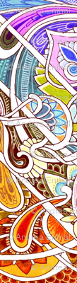 Zig Zag Deco Rainbow horizontal stripe