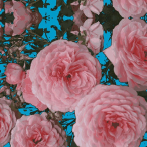 Mirrored pink roses