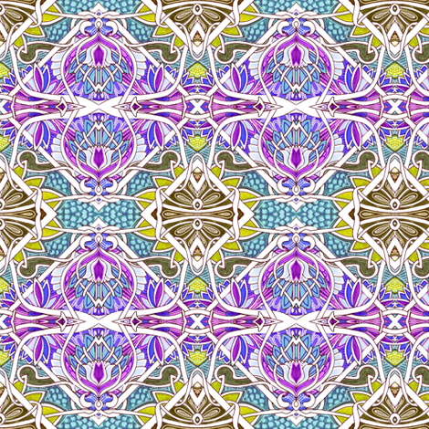 Lotus Pond Contemplations fabric by edsel2084 on Spoonflower - custom fabric