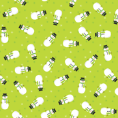 Festive Snowmen (Light Green)