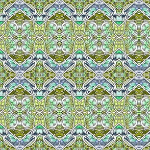 A Patch of Spring Garden (zig zag patchwork blocks of green)