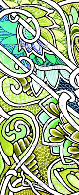 Zig Zag Gothic Green Mist Valentine (horizontal stripe)