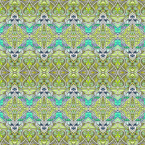 Zig Zag Gothic Green Mist Valentine (horizontal stripe) fabric by edsel2084 on Spoonflower - custom fabric