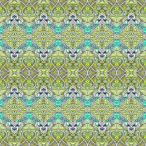 Zig Zag Gothic Green Mist Valentine (horizontal stripe)